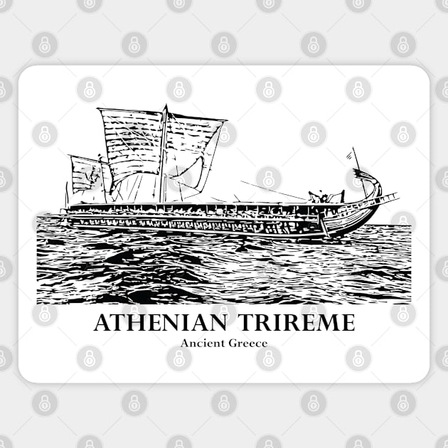 Athenian Trireme Ancient Greece Ship Magnet by Lakeric